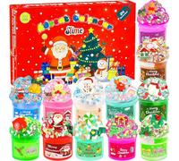 Slime Calendario dell'Avvento 2025 per Bambini - 24 Giorni Kit con Butter Slime, Crystal Slime e Slime Fluffy | Set Regalo Sorpresa di Natale per Ragazzi e Ragazze, Calendario di Natale per ragazze