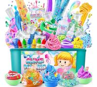 Slime Kit Sirena, Fluffy Slime Making Kit per bambini 3-12, Creativo Slime | con Accessori - DIY Slime Bambini Ragazze Gioco Giocattoli Bambina Regalo