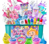 Slime Kit Unicorno, Fluffy Slime Making Kit per bambini 3-12, Laboratorio Creativo per Fabbricare Slime con Accessori - DIY Slime Bambini Ragazze Gioco Giocattoli Bambina Regalo