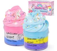 Slime Nuvola Unicorno 2 Pezzi - Kit Slime Profumato per Bambini, Ragazze, Ragazzi e Adolescenti - Giocattolo Carino e Preppy, Regalo di Compleanno, Feste, Calze Natalizie