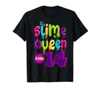 Slime Queen Crafter Sensory Play Squish Maker per 14° Compleanno Maglietta