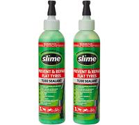Slime 10015-9 Sigillante per Camera d'Aria Antiforatura per Bici, Prevenire e Riparare, per Tutti i Tipi di Bicicletta, con Linguetta, Non Tossico, Ecologico, Flacone da 237 ml, 2 pacchi