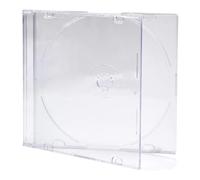 Slimline Jewel CD/DVD Cases, 5.2mm, with Clear Tray, Pack of 50