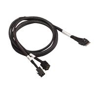 Slimline SAS x8 SFF-8654 to 2x miniSAS HD SFF-8643, 0.7m