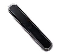 Slimly - Scatola portamatite con coperchio trasparente, per studenti, scuola professionale, in metallo, per penne, Nero