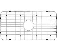 SlimmKISS Griglia per lavello, grande protezione per lavello da cucina, 63 x 31 cm, griglia per lavello in acciaio inox per fondo lavello, griglia per lavello in metallo, scarico centrato con raggio