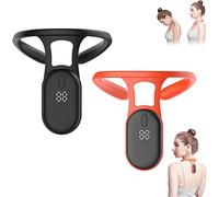 Slimory Ultrasonic Lymphatic Soothing Neck Instrument,Slimdex Lymphatic Drainage Device for Neck,Portable Relief Neck Lymphatic Massager (Black+Orange)