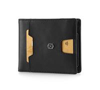 slimpuro Portafoglio Uomo Pelle, Liscio nero., 8 Karten, Unico