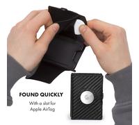 Slimpuro ZNAP Airtag Portafoglio 8 carte con tasca per monete 8,9 x 1,5 x 6,3 cm (LxHxP) protezione RFID
