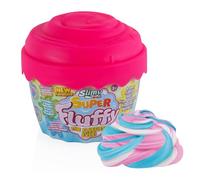 SLIMY Super Fluffy, massa da gioco da 300 g, in tazza, la più morbida originale Slimy Slime, divertente plastilina profumata per bambini, divertimento con plastilina elastica, colore: rosa