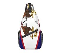 Sling Backpack American Samoa Flag Travel Hiking Daypack Pattern Borsa a tracolla a tracolla in corda