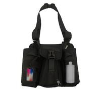 Sling Backpack Multi Pocket, Workout Water Bottle Pouch, Bottle Carrier | Bag Adjustable, Hiking Shoulder Bag with Carabiners, 24x5.5x27.3 cm, / 9.45x2.17x10.75in, Portable Water Bottle Carrier for M