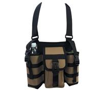 Sling Backpack Multi Pocket, Workout Water Bottle Pouch, Bottle Carrier | Bag Adjustable, Hiking Shoulder Bag with Carabiners, 24x5.5x27.3 cm, / 9.45x2.17x10.75in, Portable Water Bottle Carrier for M