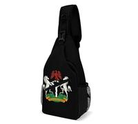 Sling Bag All'Aperto Zaini A Tracolla Per Ciclismo, Escursionismo, Campeggio Coat Of Arms Of Nigeria Poliestere Daypack