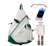 Sling Bag, Casual Student Pack, Stylish Sports Style, Chest Wear Design, Large Capacity Daypack, Lightweight Structure, Adjustable Strap, for Camping, Hiking, Fitness, 14.17x5.51x18.9 inches