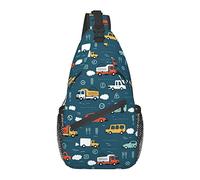 Sling Bag Childish Car Transport Street Hiking Daypack Crossbody Shoulder Backpack Travel Chest Pack for Men Women