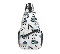 Sling Bag Childish Truck Car Hiking Daypack Crossbody Shoulder Backpack Travel Chest Pack for Men Women