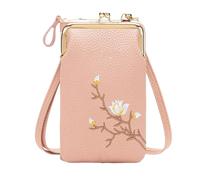 Sling Bag For Women - PU Leather Embroidered Shoulder Bag | Stylish Small Wallet cr0ss b0dy | Lightweight Sliing Purse With Strap Gym, Summer Travel, Teen Girls, Hiking, Running, And Carrying