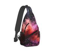 Sling Bag Unisex Zaini A Tracolla Per Viaggi, Campeggio, Running Powder Poliestere Sacchetto Del Messaggero