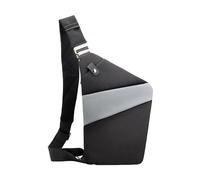 Sling Chest Bag | Borsa a tracolla impermeabile da 32 cm | Zaino 210G Cross-body | Nylon resistente al taglio con design di colore splicing, scomparti multipli per una conservazione sicura, ideale per