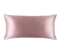 SLIP 22 federe per cuscini in seta Momme, 40 x 80 cm, design Petal, in 100% seta di gelso, con chiusura lampo, traspiranti, ideali per chi soffre di allergie, rosa