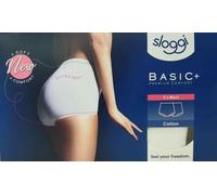 Sloggi Basic+ Maxi 2p Slip, Bianco (White), 8 (Pacco da 2) Donna