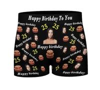 Slip Boxer Personalizzati da Uomo, Boxer Personalizzati per il Viso di Compleanno, Biancheria Intima Personalizzata per il Viso con Foto del Viso, Regali Divertenti di Compleanno Personalizzati
