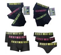 SLIP BOXER UOMO BIKKEMBERGS ELASTICO FLUO COTONE ELASTICIZZATO MUTANDE NERO