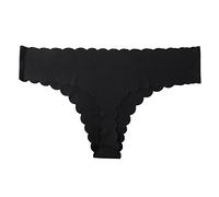 Slip Brasiliana Slip Sportivi da Donna Senza Cuciture e Traspiranti, in Cotone Elasticizzato, Morbido Perizoma a Vita Bassa Slip Ciclo Donna Vita Bassa Slip Donna Pizzo (Black, XL)