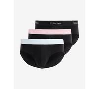 Slip Calvin Klein Hip Icon Cotton Stretch nero bianco rosa 3 pezzi - S