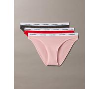Slip Calvin Klein Modern Logo rosa rosso nero (3 pezzi) - XS