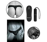 Slip con mini vibratore clitoride in silicone stimolatore vaginale vibrante nero