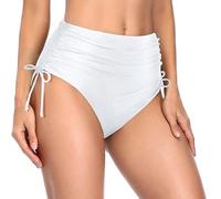 Slip Costume Donna con Laccetti - Slip Donna Regolabile Costume Ragazza in Tinta Unita con Taglio Classico Costumi Perizoma Mare V-Shape Bikini da Bagno Intimo Protettive Periodico Incontinenza