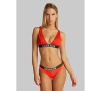 Calvin Klein Slip Bikini con Fascia Donna con Logo, Rosso (Flaming Chili), L