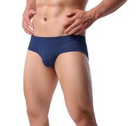 Slip da bagno sexy da uomo, elasticizzati, senza cuciture, in materiale elasticizzato, per push up, modellanti, per palestra, sport, traspiranti, delicati sulla pelle, Z01 blu scuro, XL