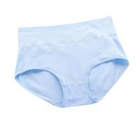 Slip da donna a vita alta per taglie forti Puro post-partum Addome Slip Candy Biancheria intima per le donne, Blu, L