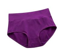 Slip da donna a vita alta per taglie forti Puro post-partum Addome Slip Candy Biancheria intima per le donne, Grigio scuro, 5XL