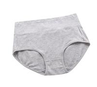 Slip da donna a vita alta per taglie forti Puro post-partum Addome Slip Candy Biancheria intima per le donne, Grigio, XL