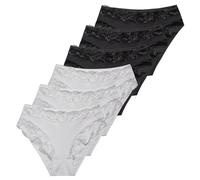 Slip da Donna con pizzo in Cotone Modal Nottingham, Pacco da 3 e 6