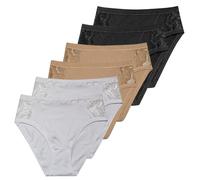 Slip da Donna con pizzo in Cotone Modal Nottingham, Pacco da 3 e 6