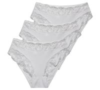 Slip da Donna con pizzo in Cotone Modal Nottingham, Pacco da 3 e 6