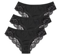 Slip da Donna con pizzo in Cotone Modal Nottingham, Pacco da 3 e 6, Art. 6100
