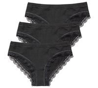 Slip da Donna con pizzo in Cotone Modal Nottingham, Pacco da 3 e 6, Art. 6100