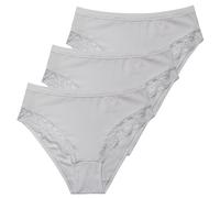 Slip da Donna con pizzo in Cotone Modal Nottingham, Pacco da 3 e 6, Art. 6100
