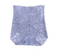 Slip da donna in cotone con pizzo a vita alta, trasparente, grande formato pancia piatta con schienale alto, comodo per l'eleganza, blu, S