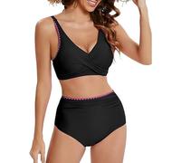 Slip da donna in seta tankini, 2 pezzi, normale, backless 2 pezzi, stampa regolabile, stampa imbottita, sexy, da donna, Nero , L