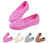 Slip da donna leggeri, sandali da donna piatti, comodi, traspiranti, ritagliati con brillantini, ultra equeme, lucidi in rete gemme, piatti antiscivolo e lucidi in maglia, Colore: rosa., 39 EU