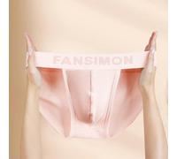 Slip da uomo a vita bassa in cotone, comodi e traspiranti, biancheria intima per uso quotidiano (2XL rosa)