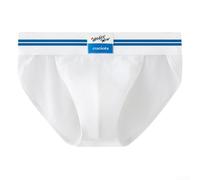 Slip da uomo a vita bassa traspirante con misto cotone modal spandex con elastico in vita e supporto per marsupio (M, bianco)