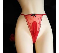 Slip da uomo alla moda in morbido nylon con custodia, ideale per occasioni flirty e abbigliamento casual (rosso)
